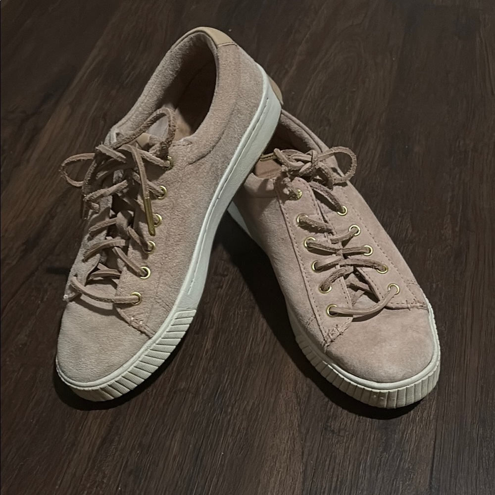 Women's Tan Suede Sneakers